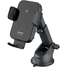 Автотримач із бездротовою зарядкою Proove Triple Clamp 15W Black (WHTC15010001) [136215] - мініатюра 2