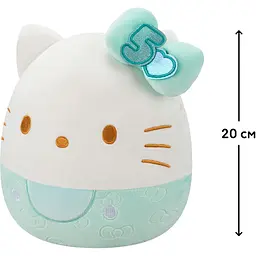 М'яка іграшка Squishmallows Hello Kitty Хеллоу Кітті у смарагдовому 20 см (SQSN00498) - мініатюра 7