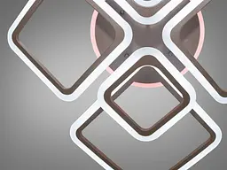 Люстра стельова LED Diasha A8160/6CF, 150W, 3200K-6500K, коричневий метал, сучасний стиль для коридора з пультом та підсвіткою - мініатюра 4