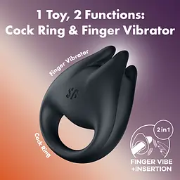 Вібратор на палець та ерекційне кільце 2в1 Satisfyer Perfect Pair 1 - мініатюра 7