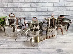 Набір посуду O.M.S. Collection 1087 Bronze 18 предметів