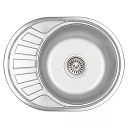 Кухонна мийка 570x450x160 мм + сифон Wezer 5745(06) Satin, Satin