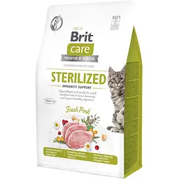 Сухий корм для кішок Brit Care Cat GF Sterilized Immunity Support зі свининою 400 г (8595602565061) - мініатюра 1