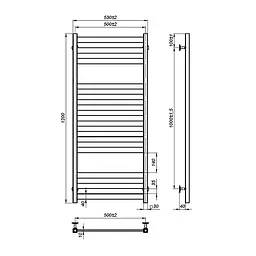 Рушникосушка водяна Onlyheat Solis 500/1200/13, Хром - мініатюра 3