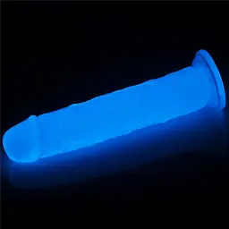 Фалоімітатор неоновий Lumino Play Dildo 21 см синій - мініатюра 10