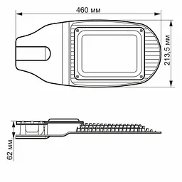 LED вуличний ліхтар VIDEX 50W 5000K Сірий VIDEX (24975-000) - мініатюра 3