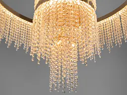 Люстра кришталева Diasha 376 золотиста LED 165Вт - мініатюра 4