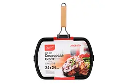 Сковорода Ardesto гриль Gemini Baceno 34х24см алюміній чорний kuh0014374 - мініатюра 3