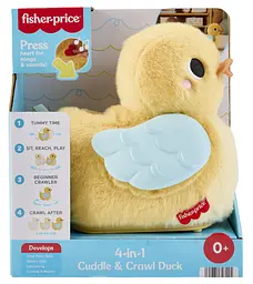 Інтерактивна розвивальна іграшка Fisher-Price Розвивальне каченя 4-в-1 Обіймай та повзи (JMX99) - мініатюра 6