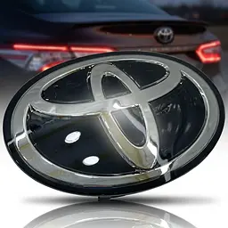 Емблема під склом Toyota Чорна 190 х 130 мм (на кліпсах) - мініатюра 4