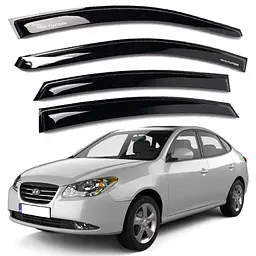 Дефлектори вікон вітровики для Hyundai Elantra 2006-2011 Скотч 3M Voron Glass