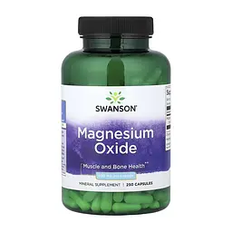 Магній Swanson 200 мг (Oxide) - 250 капсул, для м’язів і нервової системи