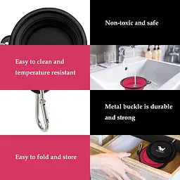 Складна силіконова миска для собак Rest-Eazzzy Collapsible Bowls for Travel - мініатюра 3