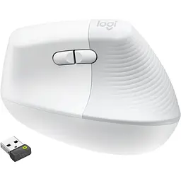 Бездротова миша Logitech Lift Bluetooth Vertical Ergonomic White USB (910-006496) - мініатюра 5