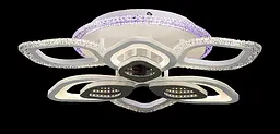 Люстра стельова LED Splendid Ray LK29056/3+3+1, 132W, білий та сірий, сучасний стиль для дому