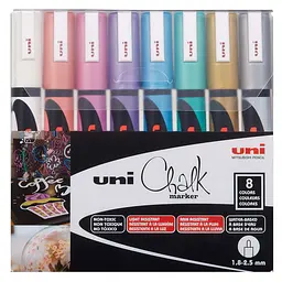 Набір маркерів Uni Posca Metallic Color 1.8-2.5 мм 8 шт. (PWE-5M METALLIC 8C)
