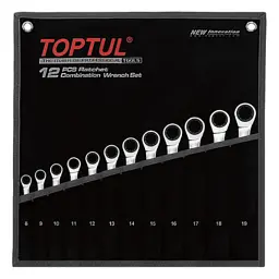 Набір комбінованих ключів Toptul тріскачкових 8-19 мм 12 шт GPAQ1202