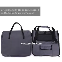Автокрісло для собак SENFUL Pet Car Seat Carrier бежеве - мініатюра 4