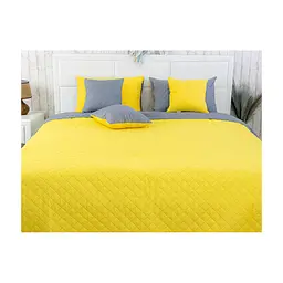 Покривало Руно мікрофайбер Yellow Grey 150x212 см (360.52У_Yellow Grey) - мініатюра 3