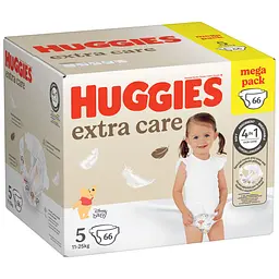 Уцінка. Набір підгузок Huggies Extra Care Box 5 (11-25 кг), 66 шт.  - мініатюра 1