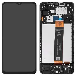Дисплей Samsung A127 Galaxy A12 Nacho, чорний, з рамкою, Original (PRC), BV065WBM-L0A-8K02_R0.0