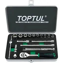 Набір інструменту дюймового Toptul 1/4" 18ед. 3/16"-9/16" GCAD1811