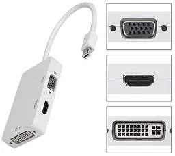 Перехідник mini DisplayPort M HDMI/VGA/DVI 24+5 FHD 1080p