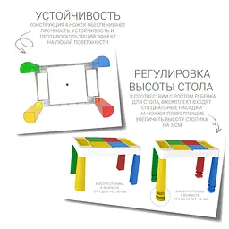 Дитячий функціональний столик і стільчик Poppet 5в1, жовтий (PP-002Y) - мініатюра 10