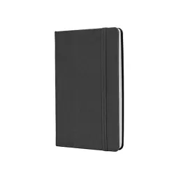 Книга записна Optima Magic А5, тверда обкладинка, гумка, білий блок, клітинка, чорна (O27102-01)