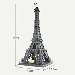 Конструктор Ейфелева вежа Wange 3D Архітектура The Eiffel Tower 5217 Париж 3Д, 978 деталей - мініатюра 3