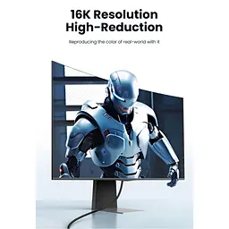 Кабель мультимедійний DisplayPort M to DisplayPort M 1.0m v2.1 16K DP118 black Ugreen (15383) - мініатюра 6