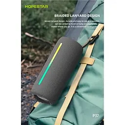 Bluetooth колонка Hopestar P37 чорна - мініатюра 8