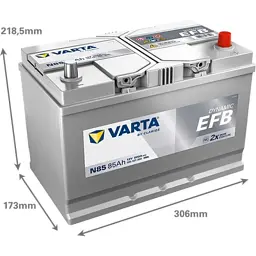 Акумулятор автомобільний Varta Blue Dynamic 85Ah (585501080) - мініатюра 3