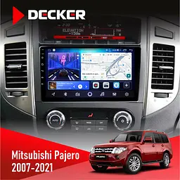 Штатна магнітола Mitsubishi Pajero 2007-2021 Decker D9-006 4x64, 4G Decker (НФ-00003749)