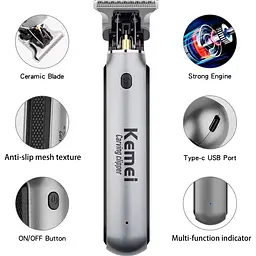 Тример для бороди та вусів Kemei KM-1757 [125439] - мініатюра 5