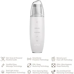 Мікрострумовий скрабер для шкіри та усунення чорних точок GESKE MicroCurrent Skin Scrubber & Blackhead Remover 9 в 1 білий - мініатюра 4
