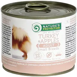 Консерви для собак Nature's Protection Adult Small Breeds Turkey&Apples 200 г (KIK24520)