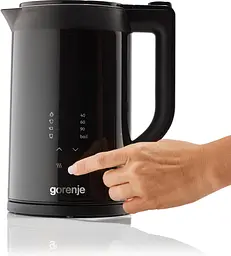 Gorenje Електрочайник 1.7л, підвійні стінки, LED дисплей, Strix контроль, чорний - мініатюра 9