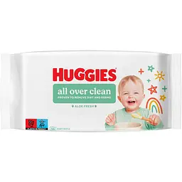 Набір вологих серветок Huggies All Over Clean 280 шт. (5 уп. x 56 шт.) - мініатюра 2