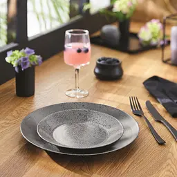 Тарілка обідня Luminarc Slate 25 см Black (V0115) - мініатюра 8