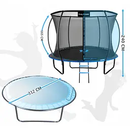 Батут із внутрішньою сіткою THUNDER Inside Ultra 10FT 312 см Black/Blue - мініатюра 2