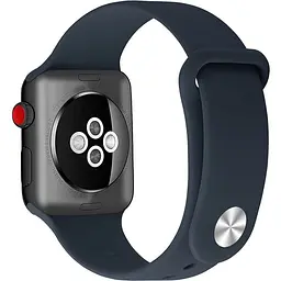 Ремінець Uwatch Silicone Strap for Apple Watch 38/40 mm Midnight Blue - мініатюра 2