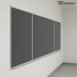 Шкільна дошка ТСО для крейди та маркерів, 4000 × 1000 мм, 5-рівнева (графіт/білий) - мініатюра 5