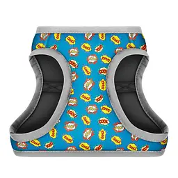 Шлея для собак м'яка Waudog Clothes з QR паспортом, малюнок ВАУ, S1, В 40-45 см, З 29-31 см - мініатюра 2