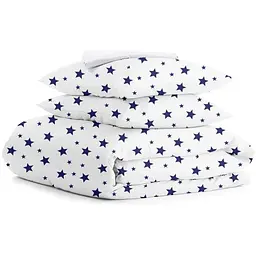 Комплект постільної білизни Cosas Big stars CS2 Полуторний синій (StarBigBlue_El-White_160)