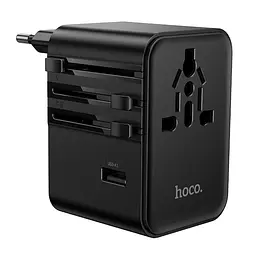 Мережевий зарядний пристрій Hoco AC32 2 USB/3 Type-C PD 45W чорний - мініатюра 5