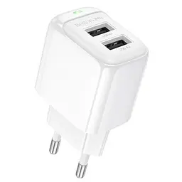 Зарядний пристрій BOROFONE BAS41A 2xUSB white (6941991113741)