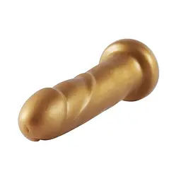 Золотий фалоімітатор Hismith 6.8″ Golden Silicone Dildo, система KlicLok - мініатюра 4