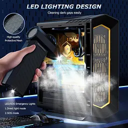 Електричний пиловловлювач CCmall, 3 швидкості, 180000 об/хв, спрей стисненого повітря з зарядкою від USB - мініатюра 3