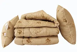 Набір ковдру лебедяний пух Camel + 2 подушки 70х70 TAG tekstil Двусп. pbe0036357